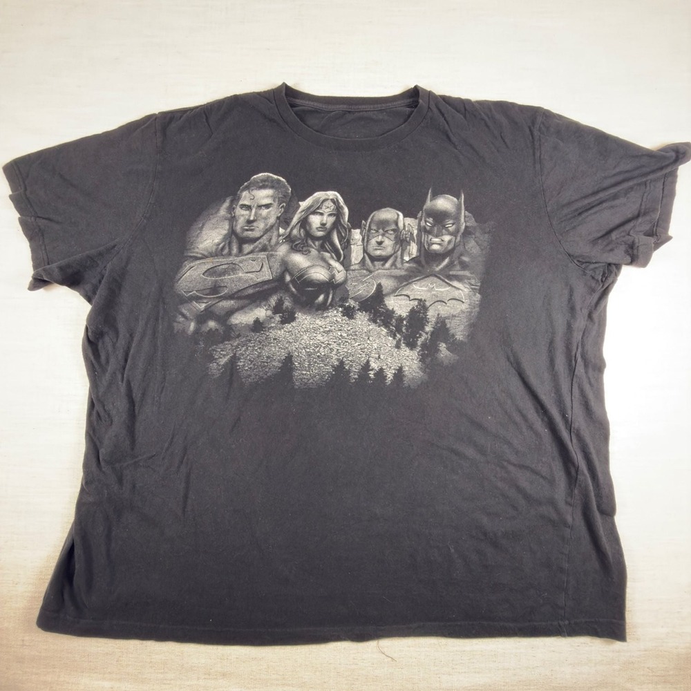 DC Comics Justice League Mount Rushmore Graphic T-Shirt Black
